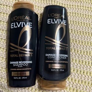 L'Oreal Elvive Total Repair 5 Shampoo and Conditioner - Black and Gold